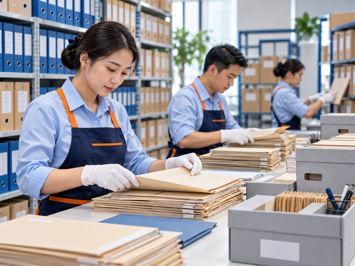 Nhân sự chỉnh lý và sắp xếp tài liệu